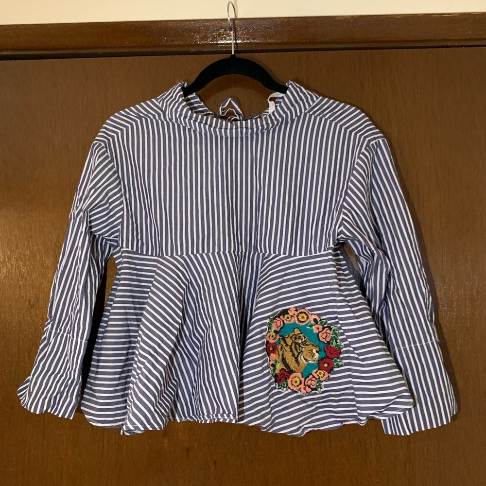 Zara Stripe Cropped Top